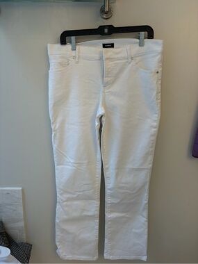 Express Women's White Boot-Cut Jeans editor edition 12 regular
